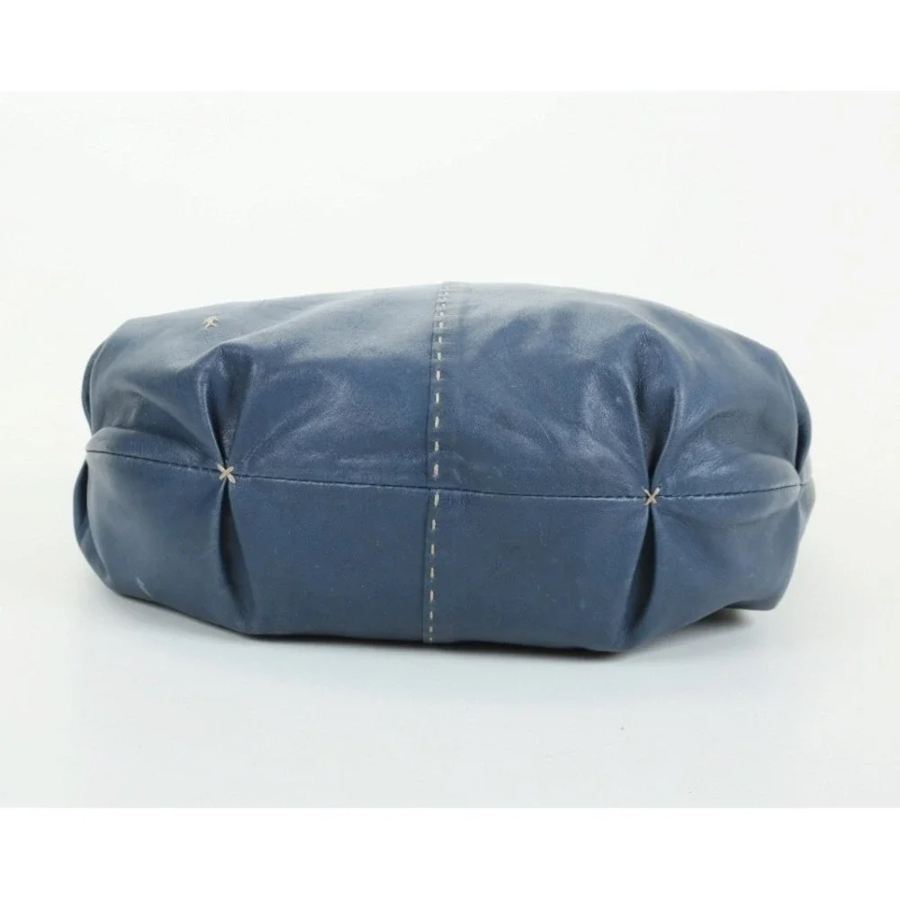 Henry Bequelin Blue Leather Shoulder Bag